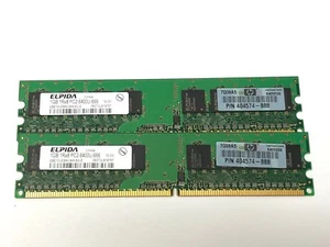 ELPIDA 2GB DDR2 SDRAM PC-6400 800MHz CL6 240pin (Kit of 2) 404574-888 - Picture 1 of 4