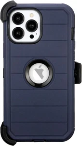 iPhone models Case+Built-in Screen Protector heavy duty Max Defend CLIP NOT INCL - Picture 1 of 17