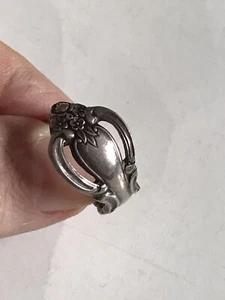 Vintage International Deep Silver Plated Spoon Ring Size 6 Purchased In 1976 - Picture 1 of 14