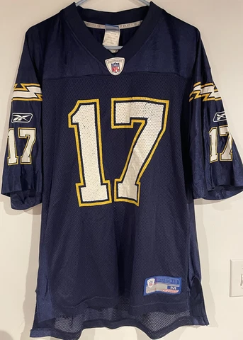 Size Medium - NFL RBK On Field LA Chargers Philip Rivers 17 NFL Players Jersey Cover