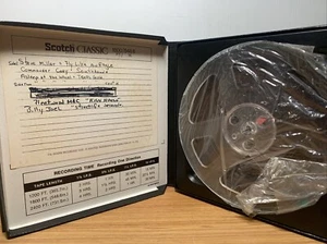 2 Scotch Classic Reel to Reel Cases W/ 7" Replacement Generic Reel To Reel Tapes - Picture 1 of 6