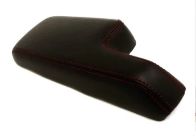 Reposabrazos de consola central cubierta de cuero sintético para Honda Fit 15-19 puntada roja Foto 1 de 4