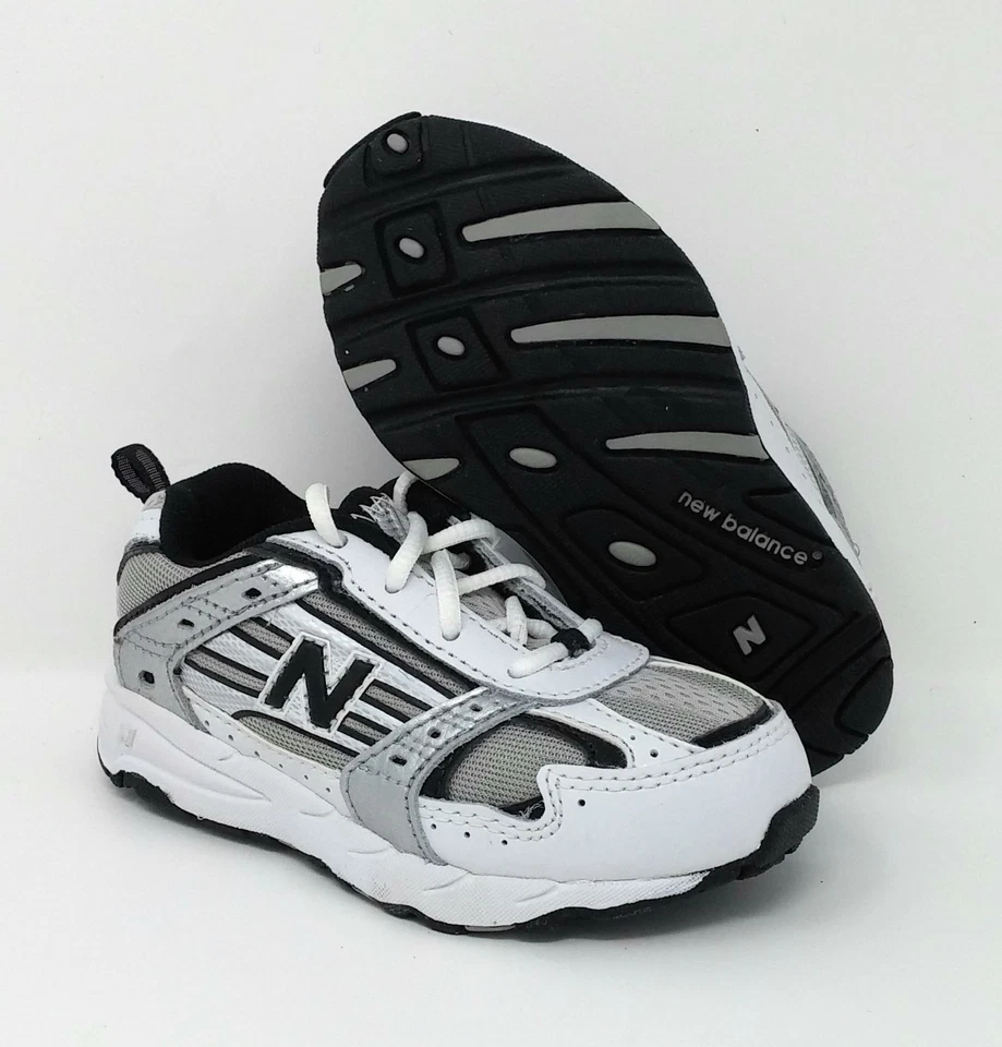 Little Boys New Balance Tie Sneakers White/Silver/Black Toddler  Size 6 1/2  M - Image 1 of 1