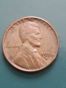 1956-D Lincoln Cent With L On Edge Penny Marked Denver - Picture 1 of 4