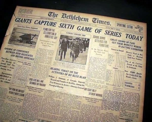 Historic New York Yankees Very 1st World Series Babe Ruth First 1921 Newspaper - Picture 1 of 9