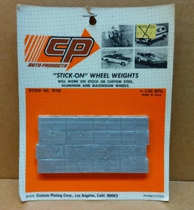 CP Custom Plating Stick-On Wheel Weights 4 x 2 Oz vintage NOS New-Sealed - Picture 1 of 1