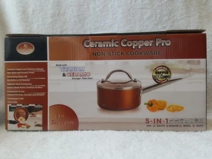 1 Qt Stainless Steel Ceramic Copper Pro Non-stick cookware by Culinary Edge - Picture 1 of 3
