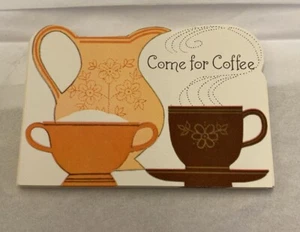 Rust Craft Vintage Come For Coffee Invitations 12 Invitations W/envelopes - Picture 1 of 4