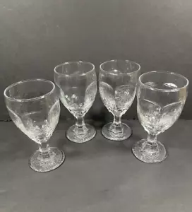 4x Geprägtes Eisbecher Glas 7x4 Soda Brunnen Grübchen Milchshake Parfait Cocktail Tasse - Bild 1 von 12