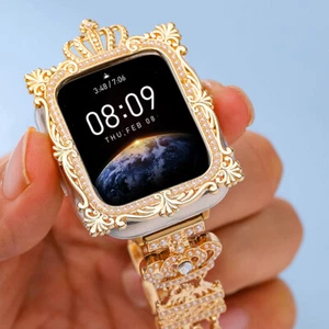 Diamond Case+Strap for Apple Watch Series 98765 40/41mm 44/45mm Protective Cover - Zdjęcie 1 z 17