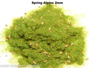 WWS Static Grass 2mm Spring Alpine Railway Scenery 10, 25, 50, 100g Landscape - Picture 1 of 4