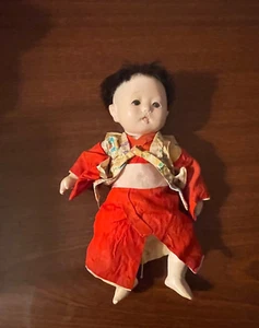 9” Antique Japanese Doll Ichimastsu  ~ Gosho Ningyo ~ Shirajishi Gofun Kimekomi - Picture 1 of 4