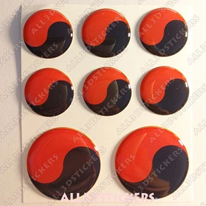 8 x Roundel Cockade Angola 3D Round Stickers Resin Domed Flag Air Force - Bild 1 von 2