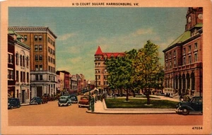 Harrisonburg, VA Court Square Postcard - Picture 1 of 2