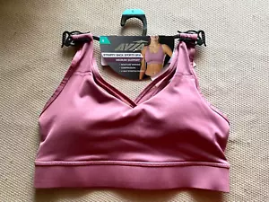 Small Avia Medium Support Strappy Back Sports Bra Moisture wicking Removable Pad - Picture 1 of 2
