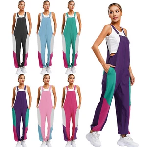 Damen Bodysuit Locker Body Mit Tasche One Piece Overalls Rollenspiel Jumpsuit - Bild 1 von 70