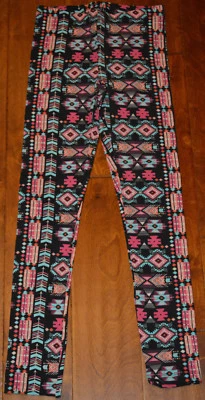 Mujer Rue 21 Negro Geo Rayas Sin Cordones Elastizados Leggings Pantalones Talla XS Foto 1 de 3