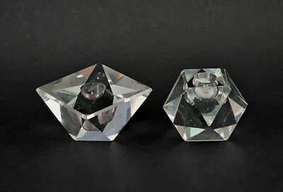 a-9435011 Vaso Candelabro Prisma Facetado Vintage H9cm - Imagen 1 de 2