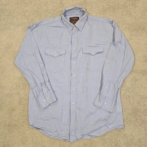 Walls Authentic Ranch Wear Hemd Herren Large Blau Knopfleiste Langarm - Bild 1 von 8