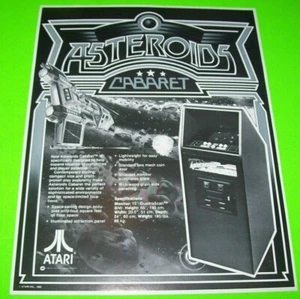 Asteroids Cabaret Arcade Flyer Original 1980 Retro Video Game Artwork - Picture 1 of 4