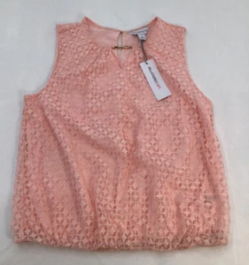 Liz Claiborne Womens Size Medium English Rose Lace Lined Sleeveless Tank Blouse - Picture 1 of 6