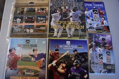 6 Years of Colorado Rockies Spring Training Programs & Scorecard Lot of (6) - Image 1 of 4