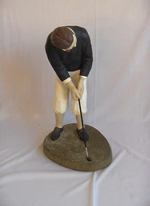 Estatuilla Escultura Austin Products Vintage Arcilla 1983 Golfista Firmada DeGroot BONITA - Imagen 1 de 1