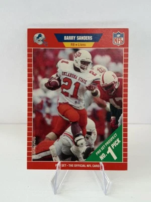 Tarjeta de novato 1989 Pro Set #494 Barry Sanders - miembro del Salón de la Fama de los Detroit Lions Foto 1 de 4