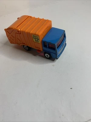 Matchbox 1979 No 36 Superfast Metro DPW 66 Refuse Truck - Rare Orange & Blue - Image 1 of 4