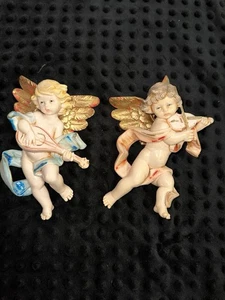 Set of 2 Fontanini Simonelli Depose Wall Cherubs Angels #566 and #567 - Picture 1 of 9