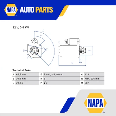 Starter Motor fits FIAT MAREA 185 1.2 98 to 02 182B2.000 Bosch 46548653 46548654 - Image 1 of 4
