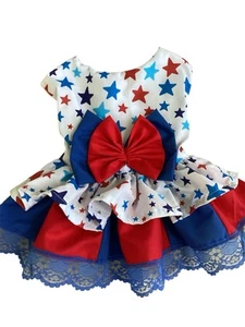 Handmade 4 Of July Dog Dresss Medium Dog Clothes. - Picture 1 of 1
