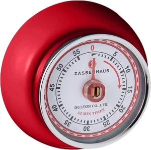 Magnetic Retro Kitchen Timer, Classic Mechanical Cooking Timer (Red), 2.75-Inch - Picture 1 of 12