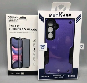 MetKase Coque Téléphone Violet pour Sam A35 5G + Verre Temp - Photo 1 sur 3
