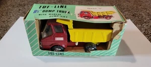 Dumper Tuff Line Red vintage anni 70 metallo pressato Giappone vibrante rosso giallo - Foto 1 di 8