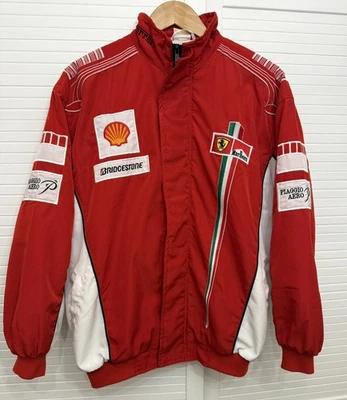 Vintage Ferrari Marlboro Shell Bridgestone F1 Racing Jacket Red 90s Size XL/L  - Image 1 of 4