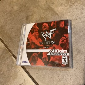 SEGA DREAMCAST VIDEOGIOCO WWF ATTEGGIAMENTO COMPLETO CON CUSTODIA E MANUALE ACCLAIM SPORTS
