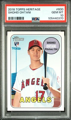 SHOHEI OHTANI 2018 Topps Heritage #600 ROOKIE PSA 10 - QTY - Image 1 of 2