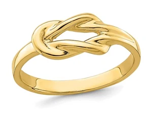 Anillo nudo amor forma libre oro amarillo 14K - Imagen 1 de 4
