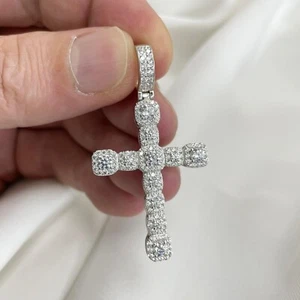 Juego de Colgante de Cruz de Plata Esterlina Circonia 7,50 gramos - Regalo en Caja de Altura 5,5 cm  - Imagen 1 de 4