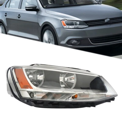 Faro halógeno negro lente transparente lado derecho derecho derecho para Volkswagen Jetta 2011-2018 Foto 1 de 4