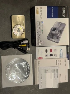 Sony Cyber Shot DSC-W570 Gold 16.1MP Digital Camera Japanese only from JAPAN - Picture 1 of 9