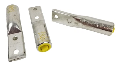3 NSI AL750N Lugs AL/CU Yellow Dual Rated Compression Aluminum 2 Hole Lugs NEW - Image 1 of 4