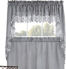 Collections Etc Miles Kimball Lillian Macrame Swag Pair, Gray, One Size Fits All