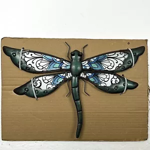 Liffy Metal Dragonfly Wall Decor Handcrafted Art Indoors or Outdoors 14" Long - Picture 1 of 9