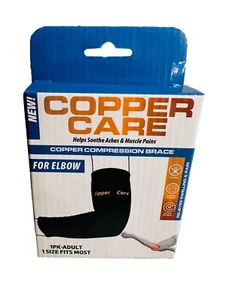NIP Copper Care Copper Compression Brace for Elbow 1 Pack Adult 1 Size Fits Most - Picture 1 of 4