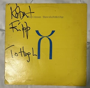 Robert Fripp Autographed King Crimson - Three Of A Pair 1984 Signature - Picture 1 of 4