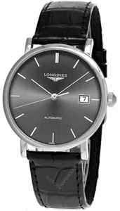 Longines Elegant Collection AUTO 37MM Grey Dial Men's Watch L4.810.4.72.2 - Picture 1 of 5