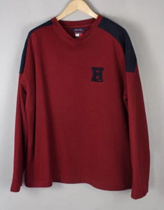 Vintage 00s TOMMY HILFIGER Men Casual Jumper Henley Sweater Size XL - Picture 1 of 7