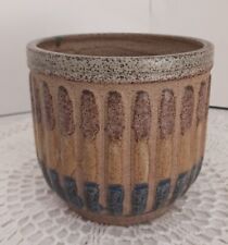 Vintage Tri Colored Design Textured Plant Pot Planter Made in Japan Pottery...